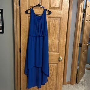 High low royal blue dress